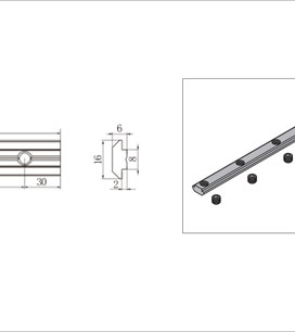 鋁型材槽條連接件二維圖2