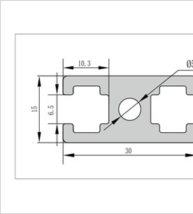 鋁合金滑軌型材二維圖