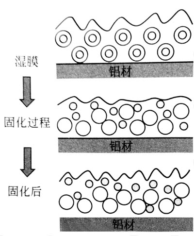 鋁型材消光電泳涂裝的形成模型