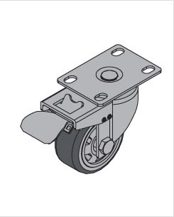 平板活動腳輪3D模型