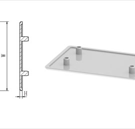 80120鋁型材端面蓋板3d模型