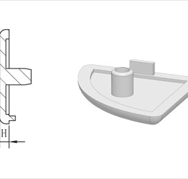 端面蓋板3D模型